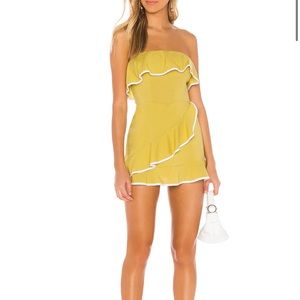 TULAROSE CHARTREUSE ROMPER, SZ MEDIUM WORN ONCE